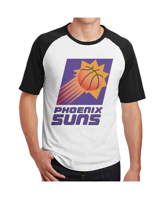 Phoenix Suns Big 3 Men's Short Sleeve Baseball T-Shirts Phoenix Suns PHX Black