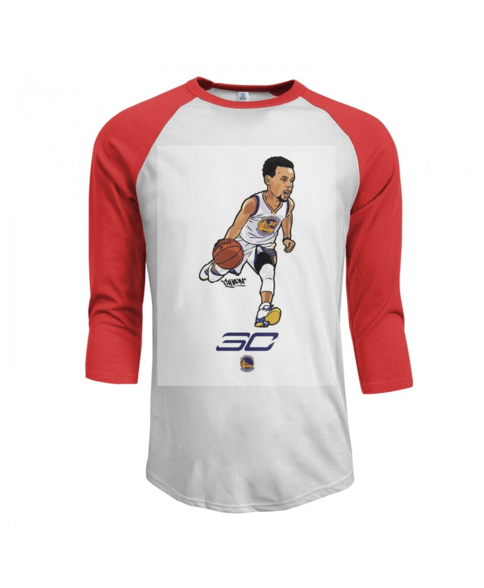 Pop A Shot Basketball Men's Raglan Sleeves Baseball T-Shirts Basket Ball Backgrounds Stephen Curry For 2019 Red