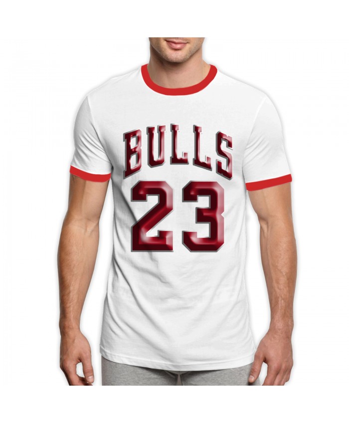 Quinnipiac Basketball Men's Ringer T-Shirt Bulls 23 Red