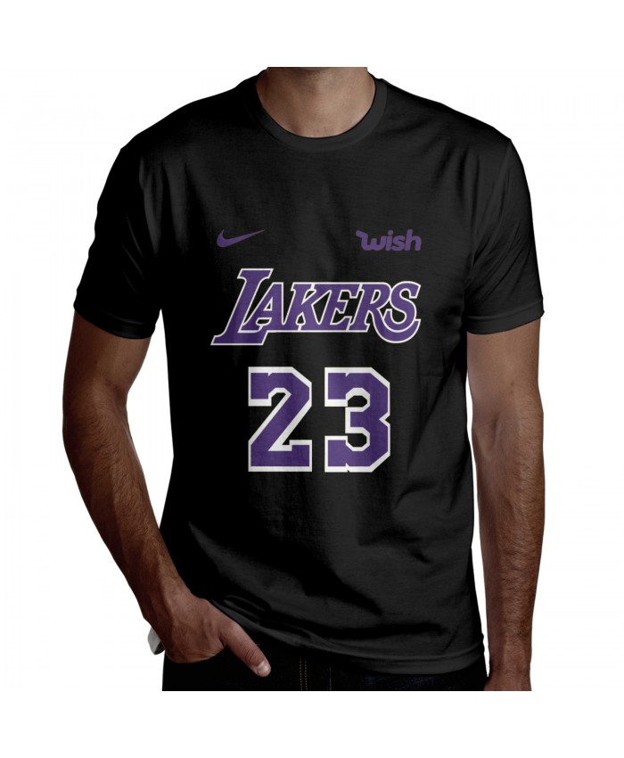 Raptors Players Men's Short Sleeve T-Shirt LeBron Lakers 23 Black