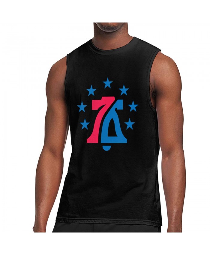Reddit Philadelphia 76Ers Men's Sleeveless T-Shirt Philadelphia 76ers PHI Black