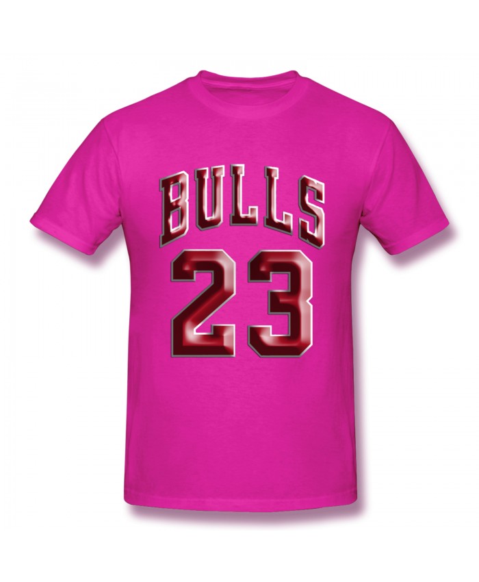 Reggie Jackson Nba Men's Basic Short Sleeve T-Shirt Bulls 23 Fuchusia