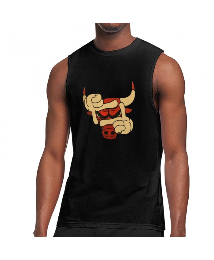Rivals Basketball Men's Sleeveless T-Shirt Chicago Bulls CHI Black