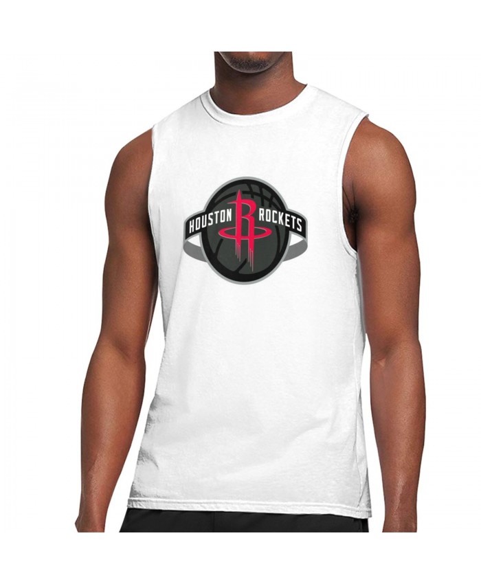 Rockets 2014 Men's Sleeveless T-Shirt NBA Houston Rockets White