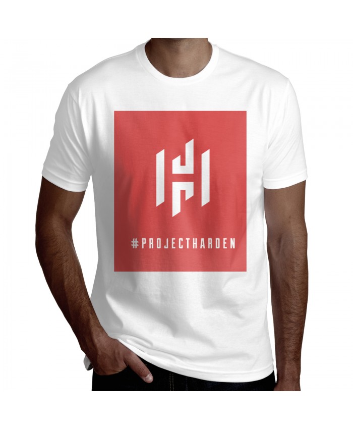 Rockets Beard Men's Short Sleeve T-Shirt James Harden New Logo White