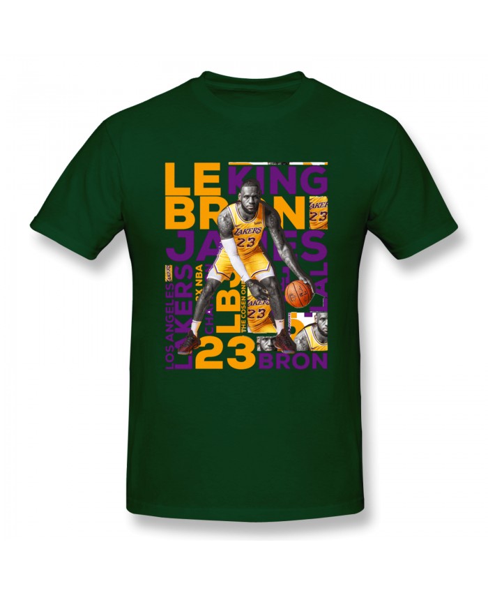 Ronny Turiaf Men's Basic Short Sleeve T-Shirt NBA Artwork Lebron James On Behance Forest Green