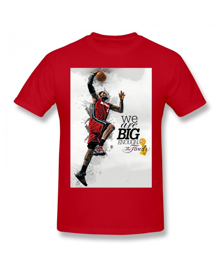 Roy Hibbert Men's Basic Short Sleeve T-Shirt Lebron James Cool Red