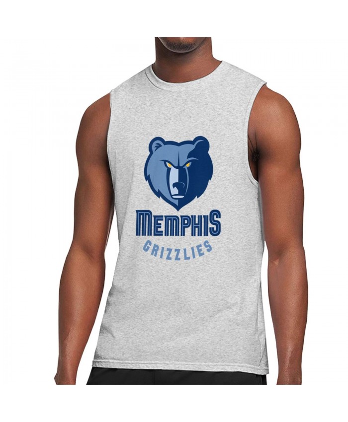 Rudy Gay Memphis Grizzlies Men's Sleeveless T-Shirt Memphis Grizzlies Logo Gray