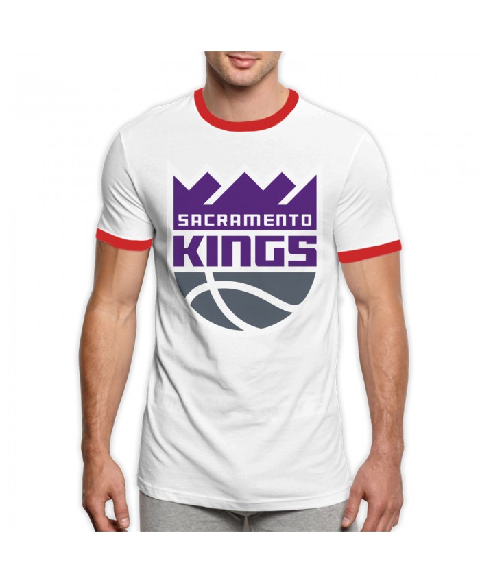Sacramento Kings Ticket Prices Men's Ringer T-Shirt Sacramento Kings 2020 NBA Red