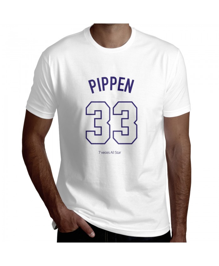 Scottie Pippen Nba Hoops 1990 Men's Short Sleeve T-Shirt Scottie Pippen White