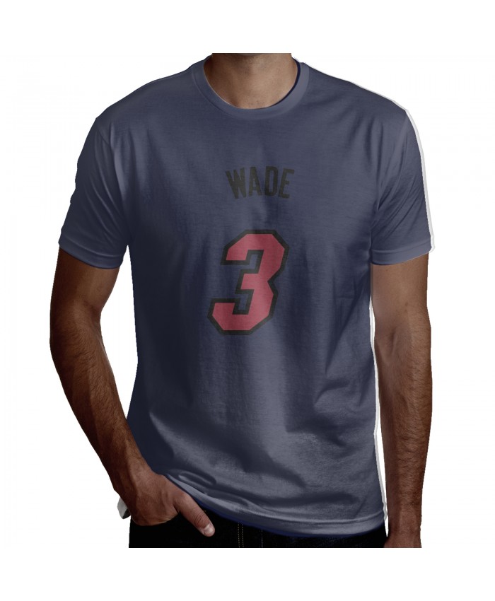 Sdsu Basketball Men's Short Sleeve T-Shirt Dwyane Wade Logo Navy