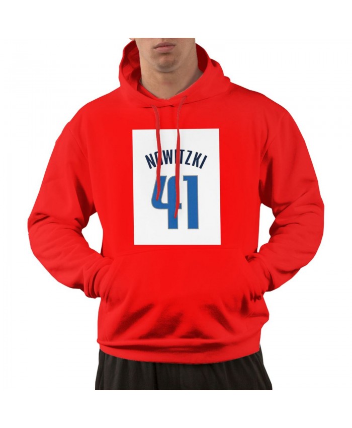 Seattle University Basketball Men's hoodie Dirk Nowitzki Logo Red