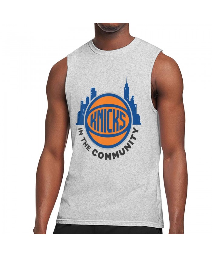 Shaqiri Men's Sleeveless T-Shirt New York Knicks NYN Gray