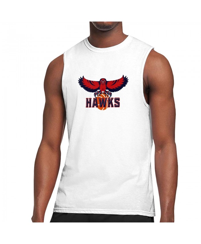 Sierra Canyon Basketball Men's Sleeveless T-Shirt Atlanta Hawks ATL White