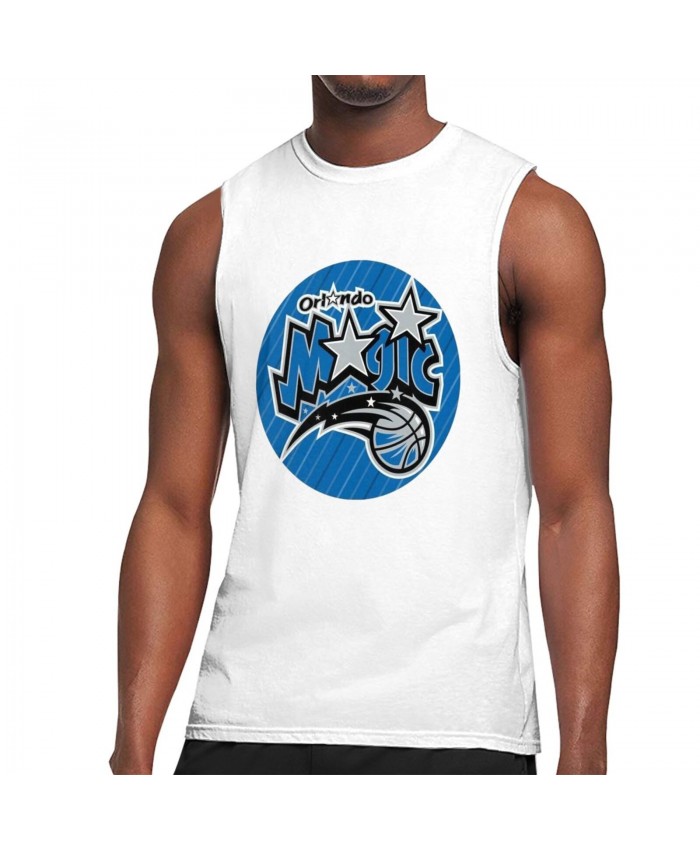 Simmons Orlando Magic Men's Sleeveless T-Shirt NBA Logo Orlando Magic Logo White