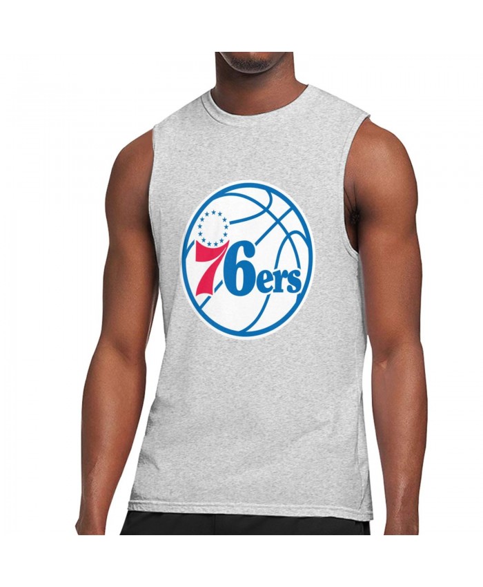 Sis Water Bottle Men's Sleeveless T-Shirt Philadelphia 76ers PHI Gray