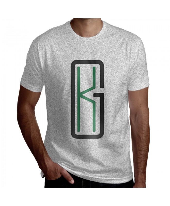 Spalding Basketball Goal Men's Short Sleeve T-Shirt Kevin Garnett Logo Gray