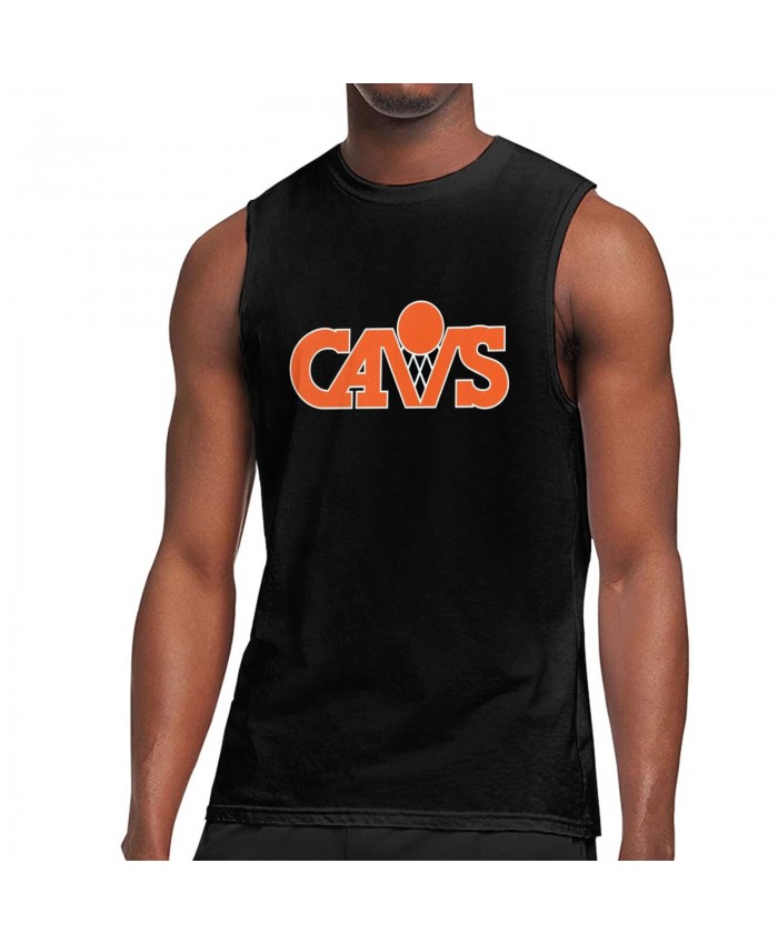 Spalding Portable Basketball Hoop Men's Sleeveless T-Shirt Cleveland Cavaliers CLE Black