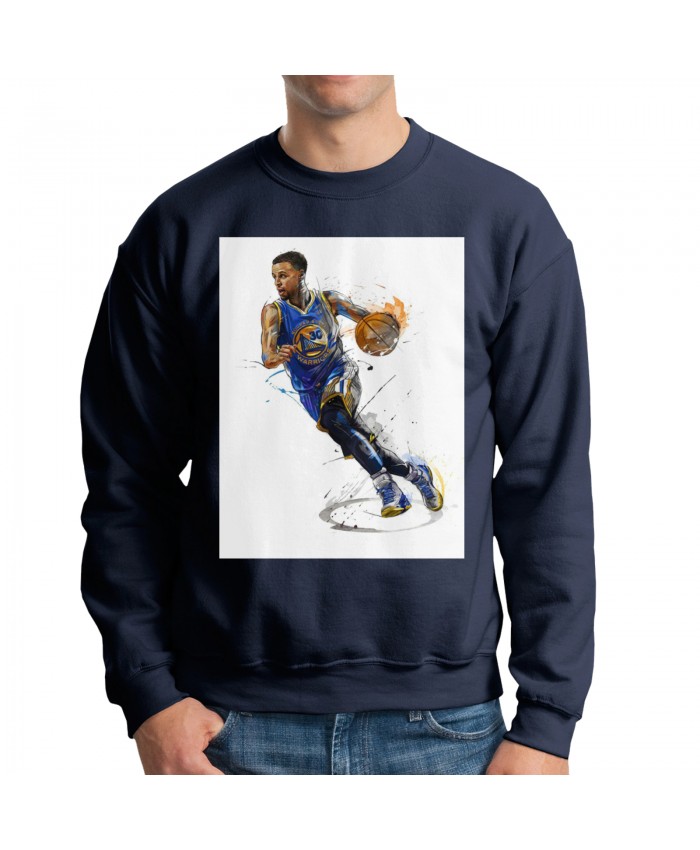 Steph Curry 2010 Men's crew neck hoodie Stephen Curry Navy