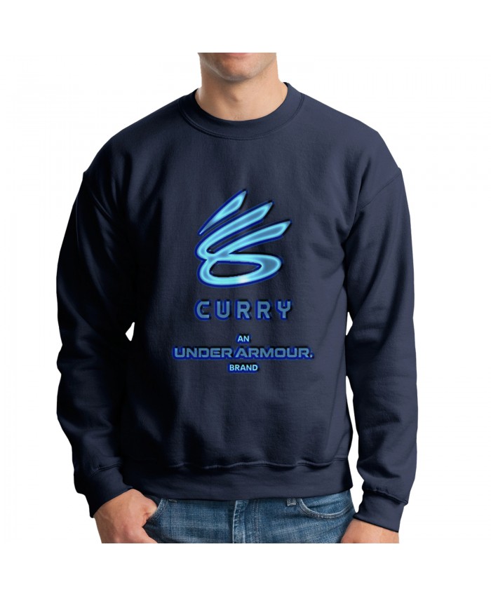 Stephen Curry Jeremy Lin Men's crew neck hoodie Stephen Curry Navy