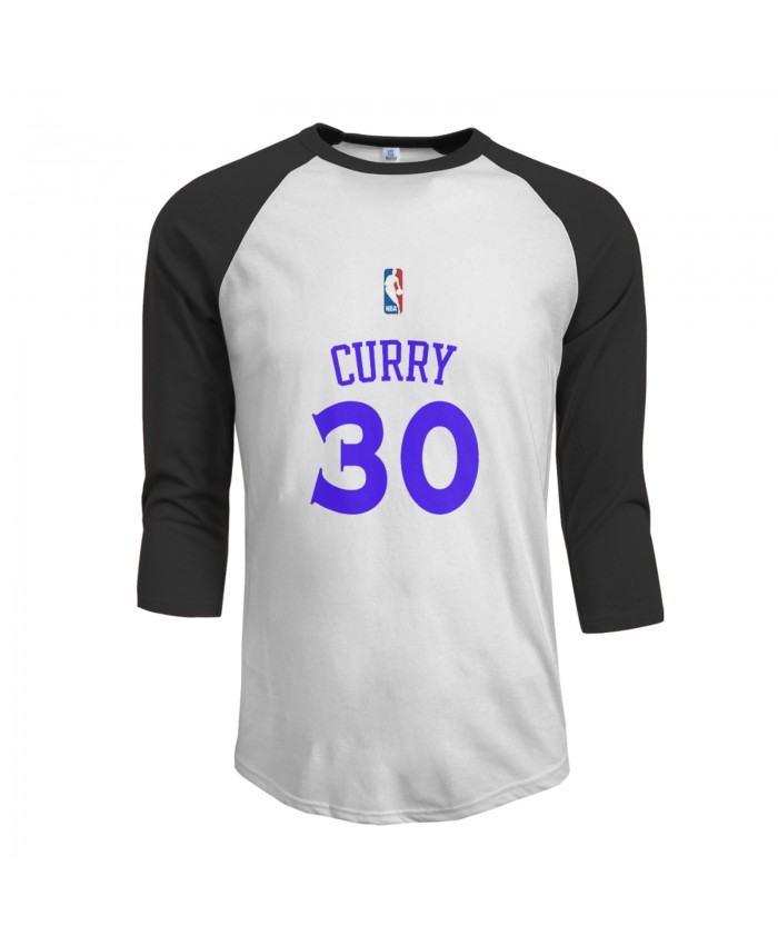 Stephen Curry Lakers Men's Raglan Sleeves Baseball T-Shirts Stephen Curry Logo Black