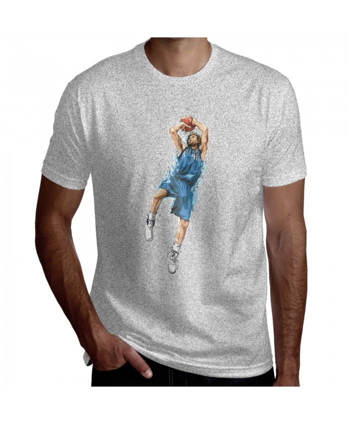 Steve Nash And Dirk Nowitzki Men's Short Sleeve T-Shirt Dirk Nowitzki Gray