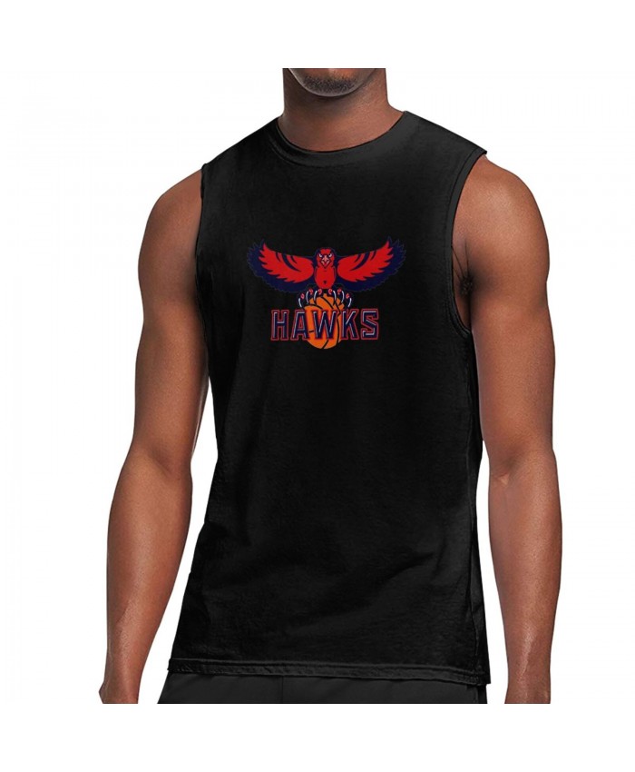 Suns Basketball Men's Sleeveless T-Shirt Atlanta Hawks ATL Black