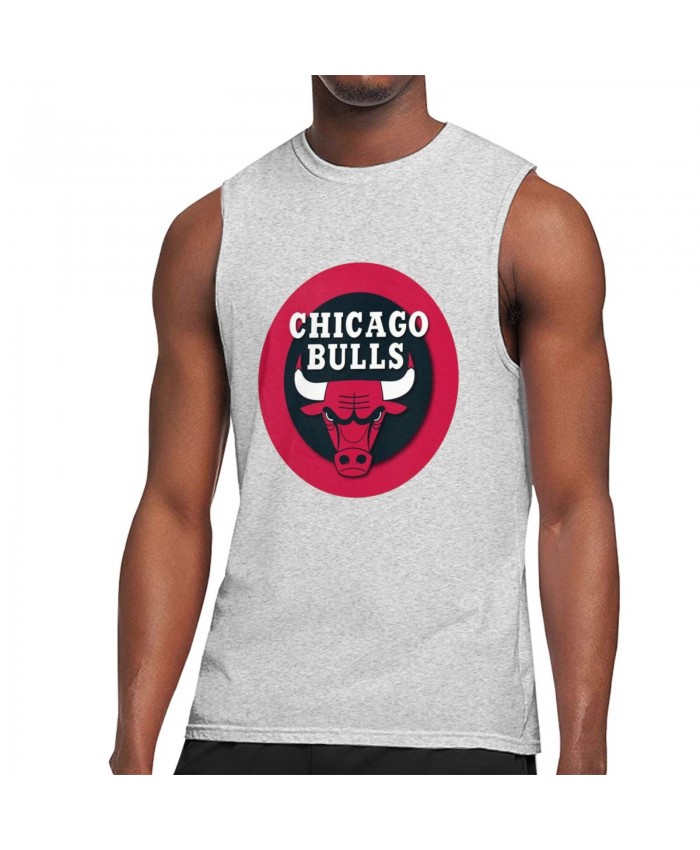 Tacko Fall Men's Sleeveless T-Shirt NBA Chicago Bulls CHI Gray