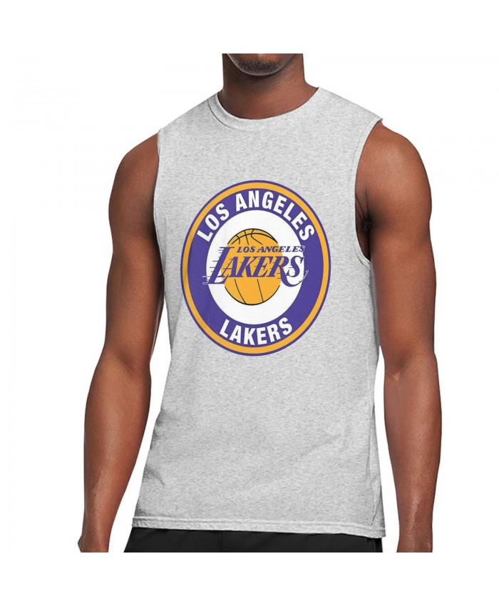 Tara Vanderveer Men's Sleeveless T-Shirt Los Angeles Lakers LAL Gray