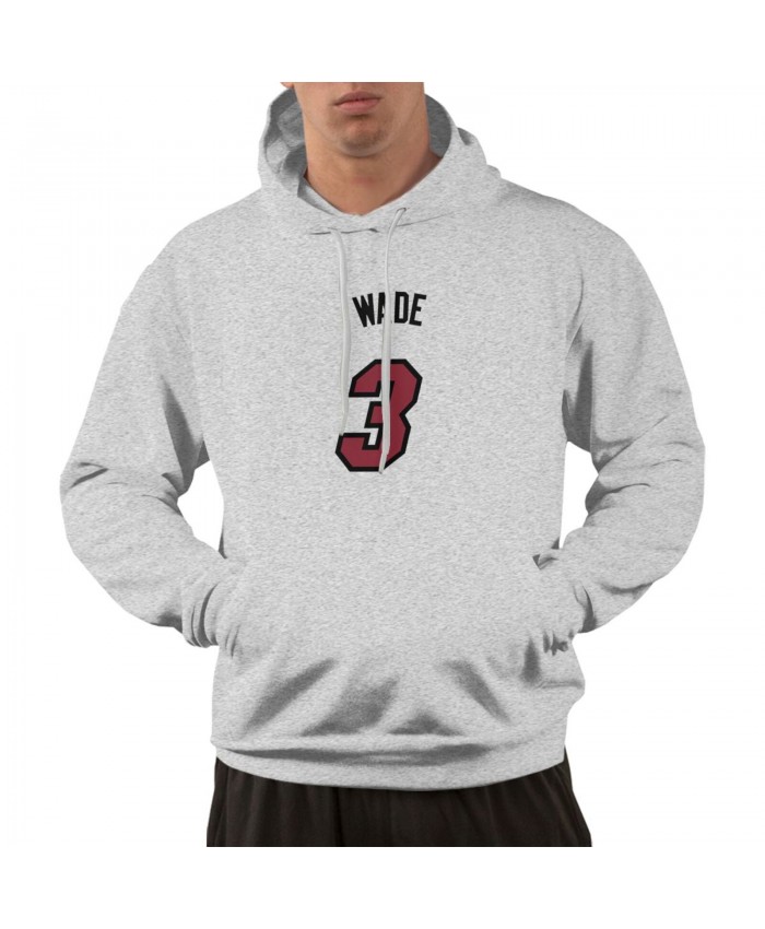 Taylor Rooks Dwyane Wade Men's hoodie Dwyane Wade Logo Gray