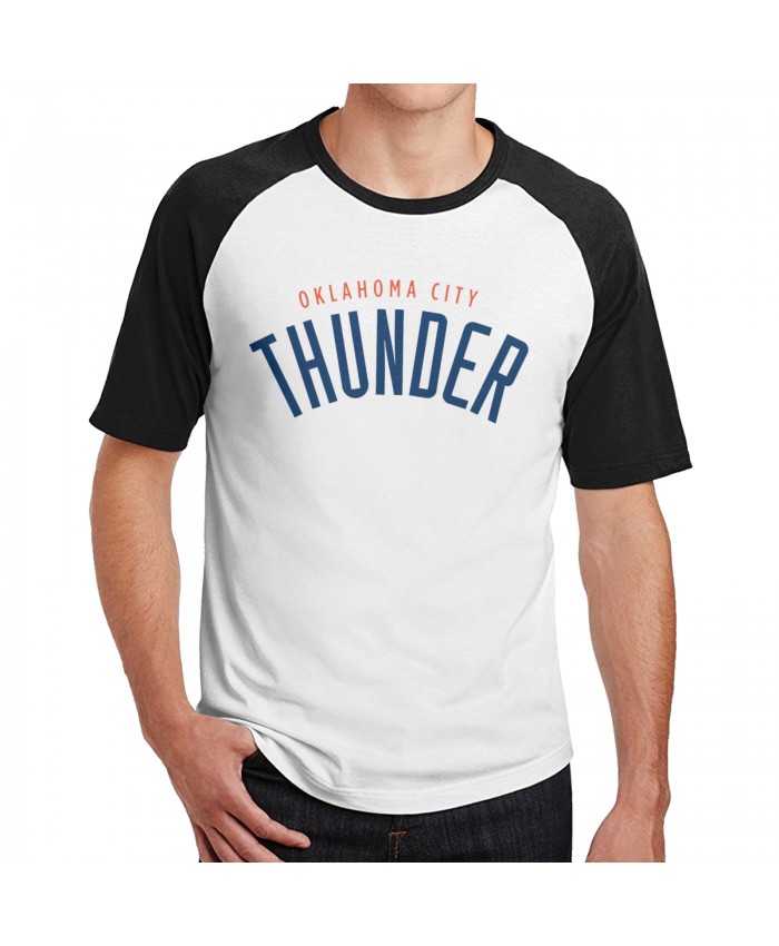 Texas Tech Basketball Men's Short Sleeve Baseball T-Shirts Oklahoma City Thunder OKC Black