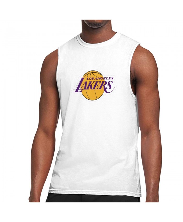 The Citadel Basketball Men's Sleeveless T-Shirt Los Angeles Lakers LAL White