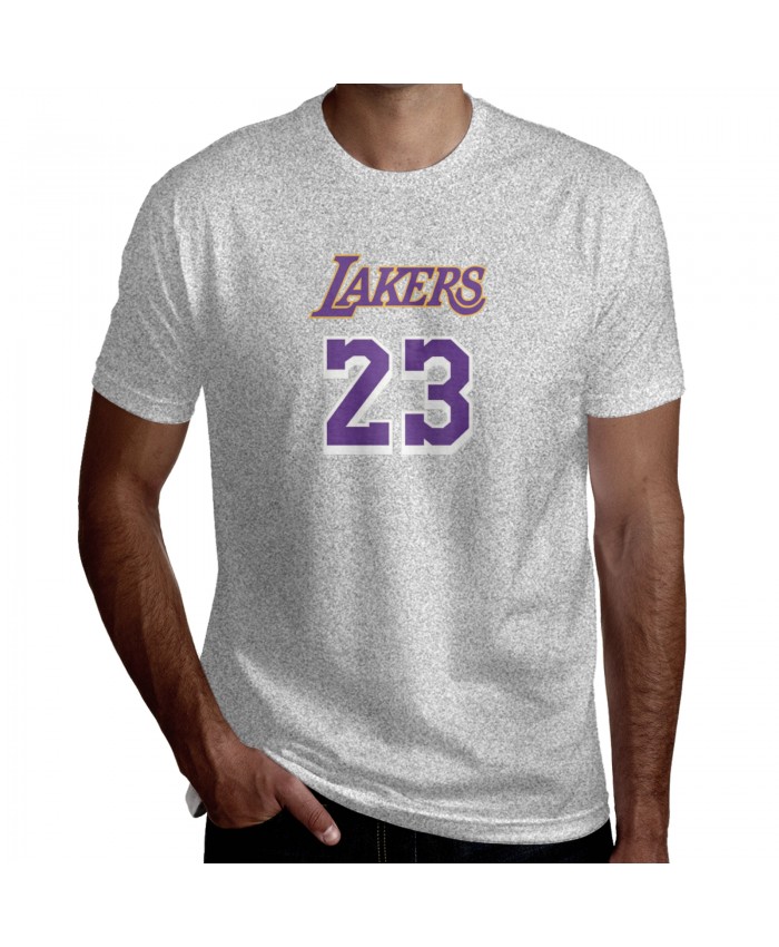 The Next Lebron James Men's Short Sleeve T-Shirt LeBron Lakers 23 Gray