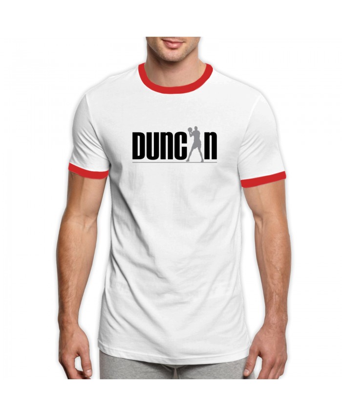 Tim Duncan Amy Duncan Men's Ringer T-Shirt Tim Duncan Logo Red