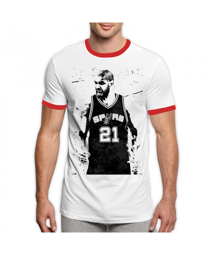 Tim Duncan Amy Sherrill Men's Ringer T-Shirt 2014 NBA Champs Red