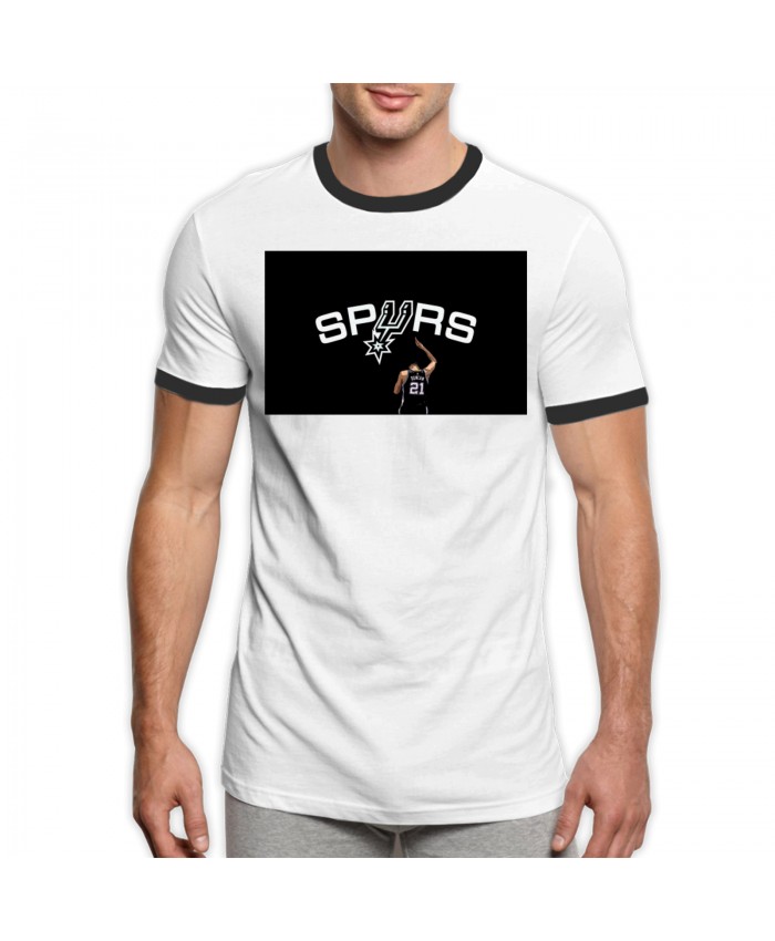 Tim Duncan And Gregg Popovich Men's Ringer T-Shirt Life After Tim Duncan - San Antonio Spurs Black