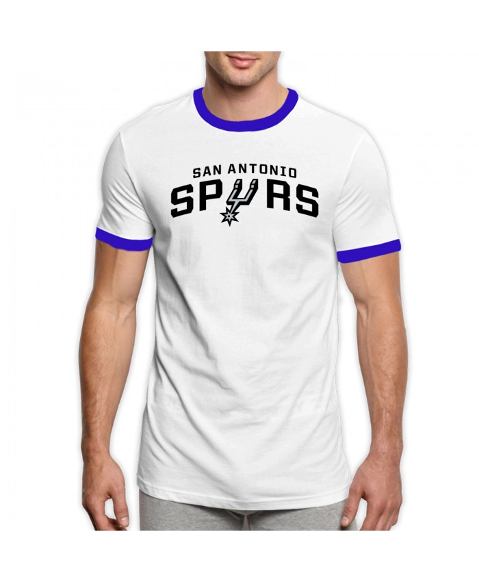 Tim Duncan And Kawhi Leonard Men's Ringer T-Shirt San Antonio Spurs Blue
