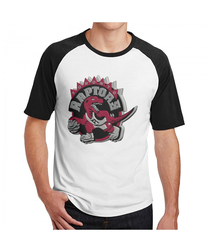 Toronto Raptors Minnesota Timberwolves Men's Short Sleeve Baseball T-Shirts Toronto Raptors TOR Black