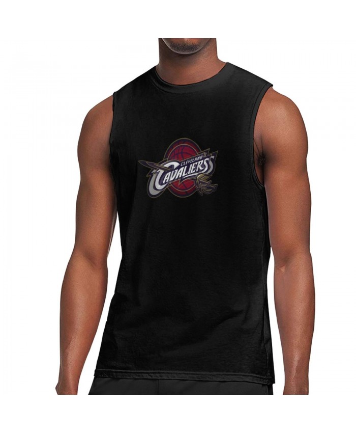 Trampoline With Basketball Hoop Men's Sleeveless T-Shirt Cleveland Cavaliers CLE) Black