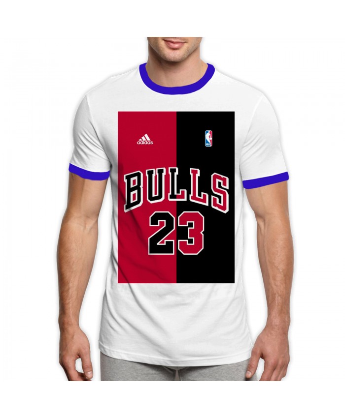 Troy Basketball Men's Ringer T-Shirt Bulls 23 Blue