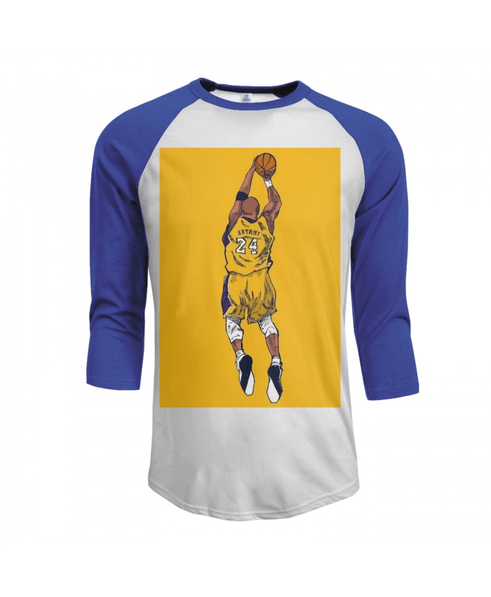 Tyler Herro Kobe Men's Raglan Sleeves Baseball T-Shirts Kobe Bryant Aesthetic Basketball Blue