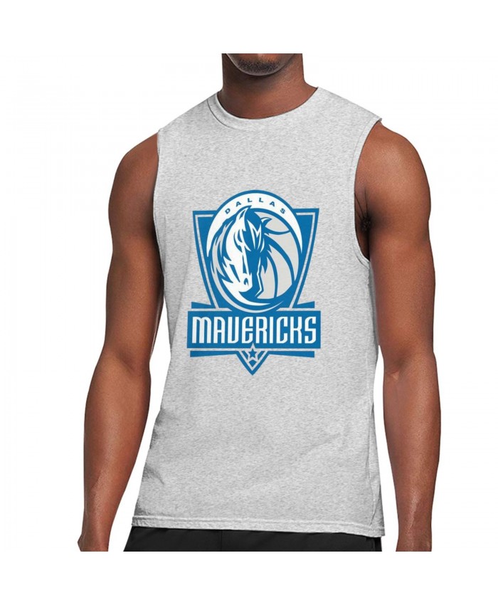 Tyrell Terry Jersey Men's Sleeveless T-Shirt Dallas Mavericks Alternate Logo Gray