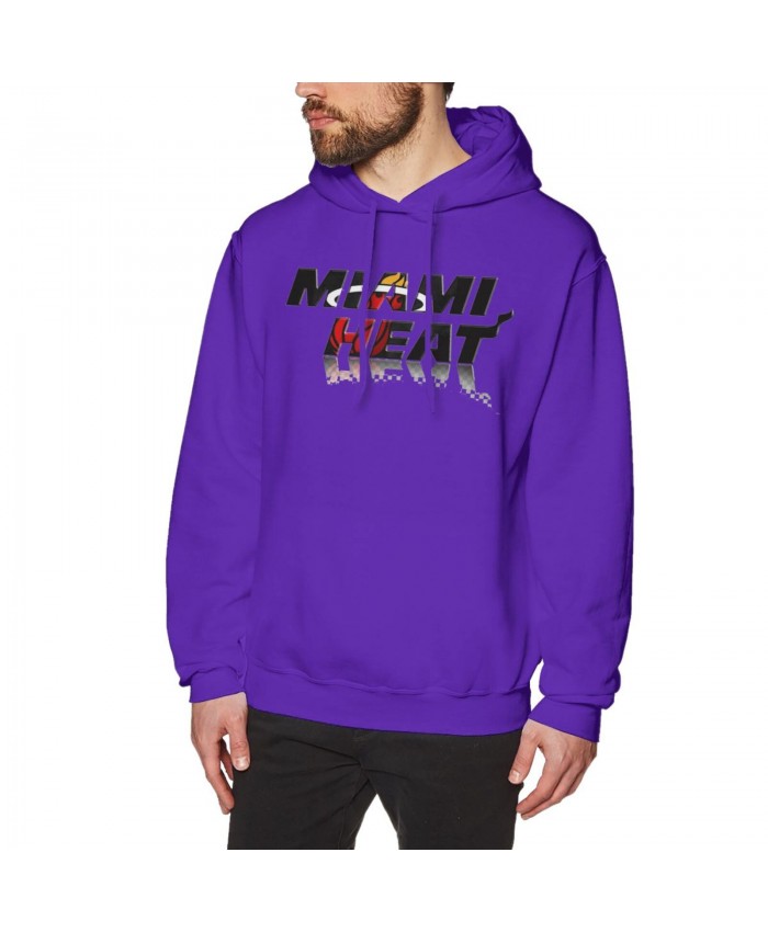 Unc Basketball Men's Hoodie Sweatshirt Basketball Logo,Sports, MIAMI HEAT Purple