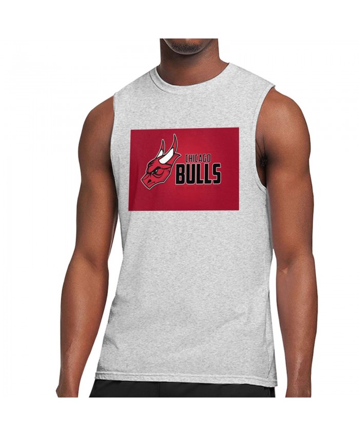 Uva Basketball Men's Sleeveless T-Shirt Chicago Bulls CHI Gray