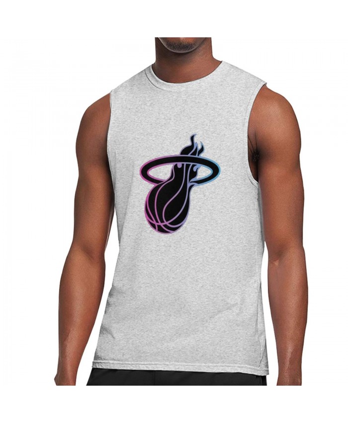 Virginia Men'S Basketball Men's Sleeveless T-Shirt Miami Heat MIA Gray