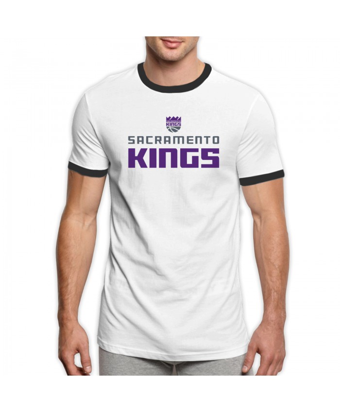 Vivek Ranadive Sacramento Kings Men's Ringer T-Shirt Sacramento Kings Logo Black