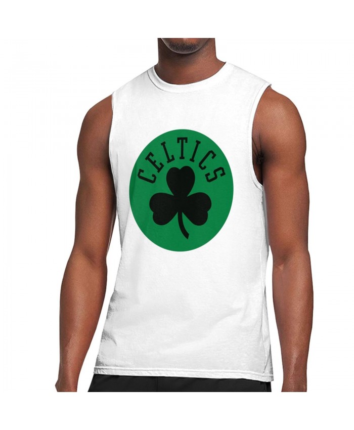Washington State Basketball Men's Sleeveless T-Shirt Boston Celtics CEL White
