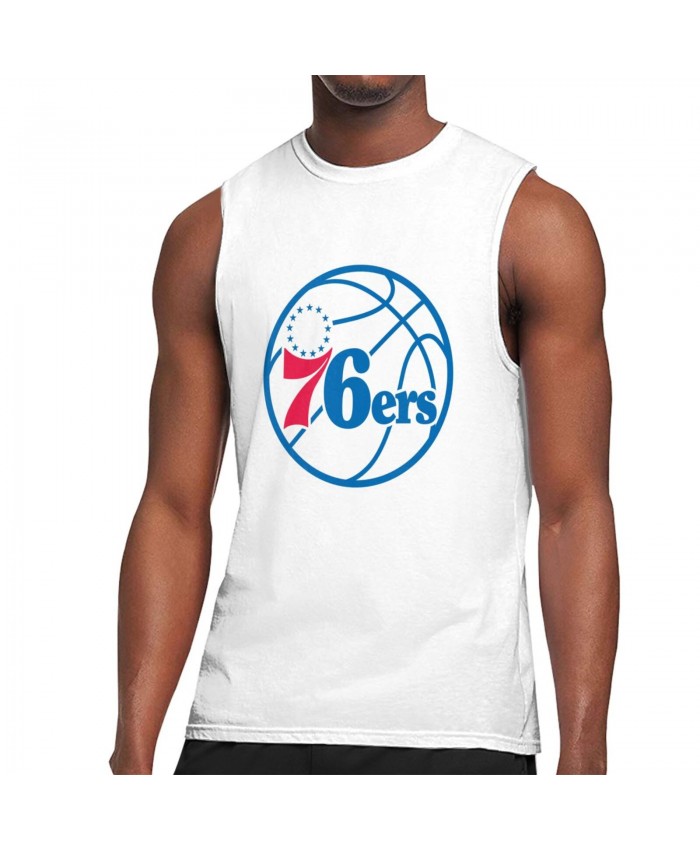 West Virginia Basketball Men's Sleeveless T-Shirt Philadelphia 76ers PHI White