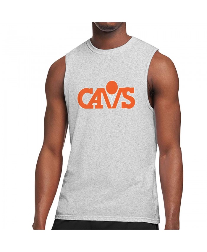 Wilson Basketball Men's Sleeveless T-Shirt Cleveland Cavaliers CLE Gray