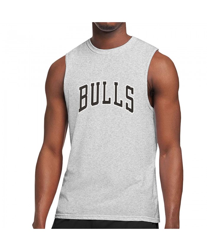 Wisconsin Basketball Men's Sleeveless T-Shirt Chicago Bulls CHI Gray